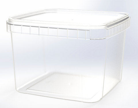 MT Products 5 x 2.2 Clear Square Plastic Containers with Lid - Pack of 40  